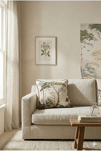 ASDİVA SAVAN Διακοσμητικό Κάλυμμα Μαξιλαριού με Φυσικό Σχέδιο 45x45 εκ. |   Κ...