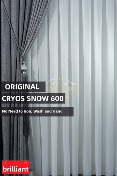 Brillant 1/3 Σφιχτή πλισέ κουρτίνα από τούλι Kryos με Μόλυβδο φούστας