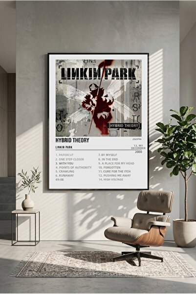 postercraft Σχέδιο άλμπουμ των Linkin Park Hybrid Theory, Ξύλινη αφίσα ζωγραφ...