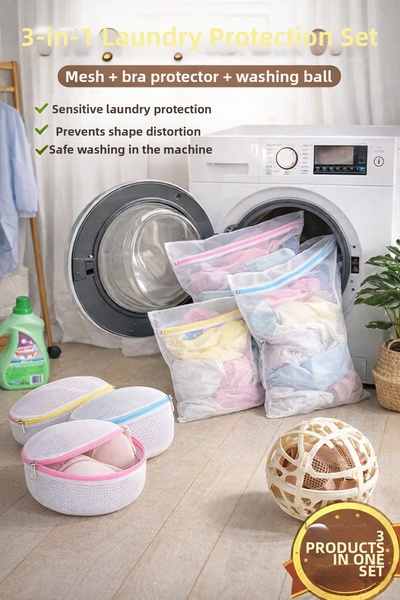 MorBebe Δίχτυ πλυσίματος σουτιέν 3 τεμαχίων I Δίχτυ πλυσίματος ρούχων 3 τεμαχ...