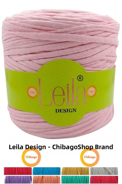 Leila Design πλεκτό νήμα από χτενισμένο βαμβάκι σε ροζ χρώμα (600-650 γρ.) η ...