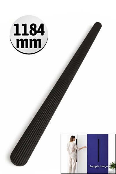 Badem10 VENTO Ριγέ Μαύρη Ματ Λαβή Συρταριού 1184 χιλ. Μοντέρνα Λαβή Πόρτας Ντ...