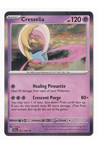 Pokemon Cresselia # 21 Shrouded Fable Playing Card