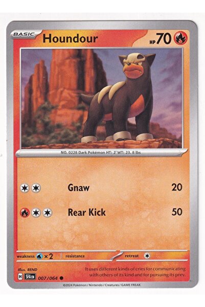 Pokemon Houndour # 7 Shrouded Fable Playing Cards