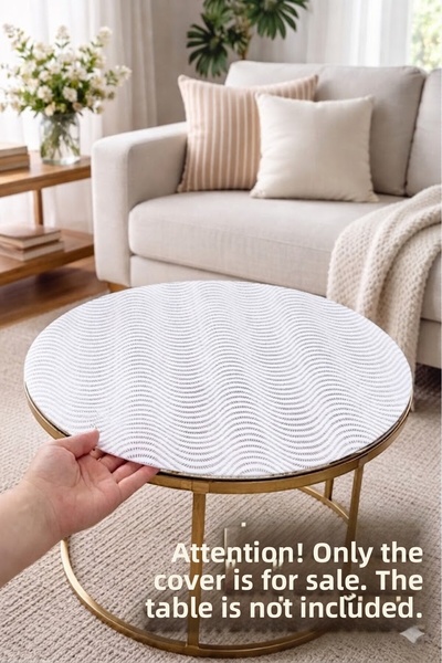 Rona Home Διακοσμητικό Στρογγυλό Λευκό Τραπεζάκι Σαλονιού Κάλυμμα Τραπεζιού –...