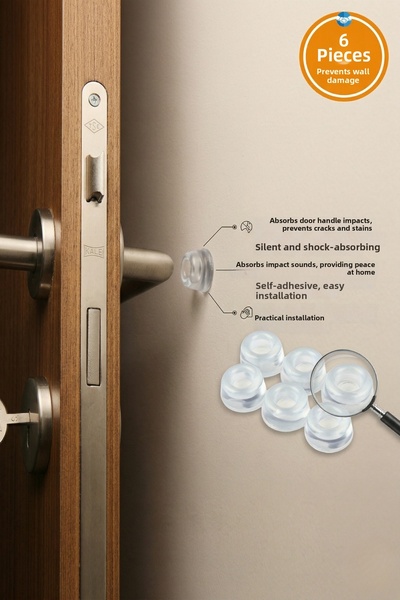 Miningaa 6 τεμ. Αυτοκόλλητο χωρίς σήμανση Πώμα πόρτας Buffer πόρτας σιλικόνης...