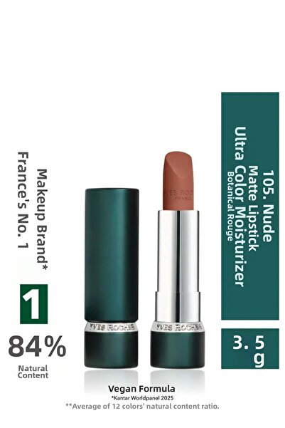 Yves Rocher Matte Lipstick Intense Pigment Nude Long Lasting Moisturizing Veg...