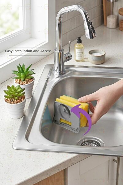 MAİN SHOP Συσκευή κρεμάστρας για σφουγγάρια πιάτων Πρακτική κρεμάστρα για σφο...