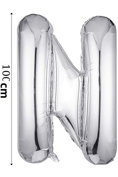 Onay Store Foil Balloon Letter N Helium Balloon 100 cm Silver Color - Letter ...