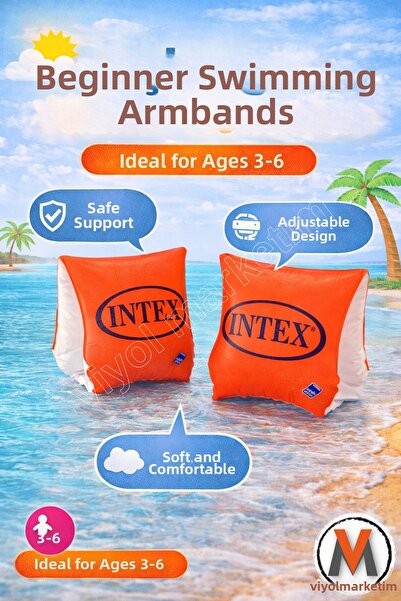 viyol marketim Children's Swimming Arm Floats 3-6 Years Old – Pool and Sea In...