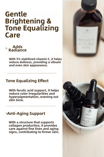 Simya Evi Leather Care Serum with 5% Vitamin C and Ferulic Acid Sleeves