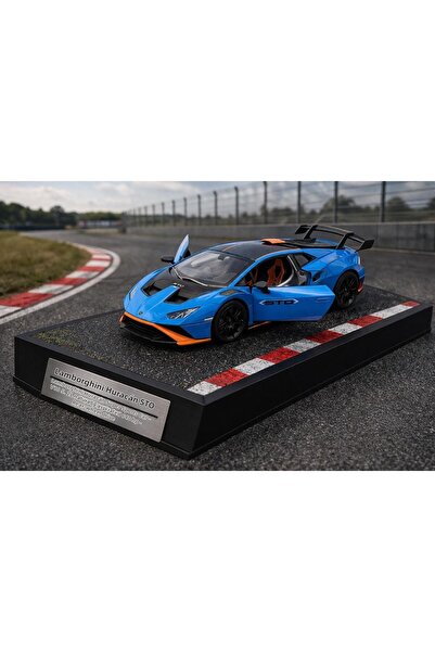 scntoys Lamborghini Huracan Sto Diecast Model Car Openable Doors Blue 1:32 La...