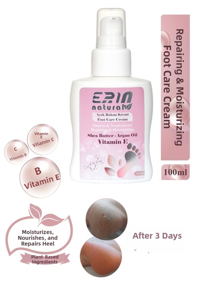 Erin Natural 100 Ml Repairing and Softening Foot Care Cream