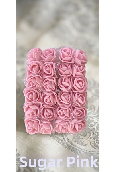 hobidaşım 48 Τεμάχια Τριαντάφυλλα από Τούλι σε Ροζ Χρώμα Καραμέλας - 2 Μπουκά...