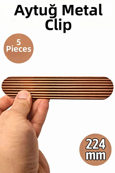 Badem10 Aytuğ Rose Color Wide T Oval ριγέ λαβή συρταριού 224 mm Σετ 5 τεμαχίω...