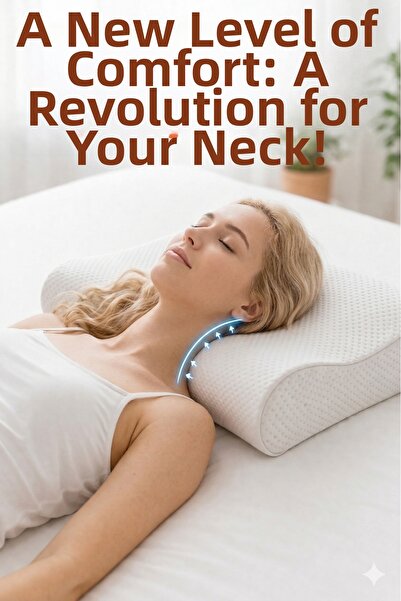 KIRLENT EV Πολυτελές Ορθοπεδικό Μαξιλάρι Στήριξης Αυχένα Visco - και Μαξιλάρι...