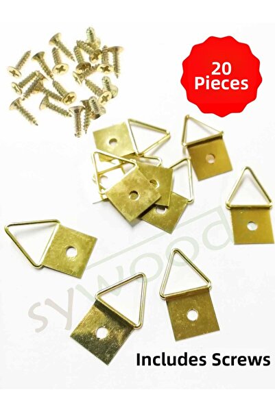 sywoods Μεγάλο Τρίγωνο Πλαίσιο Πίνακα με Κρεμάστρα και Βίδες 20 Τεμάχια 16x27...