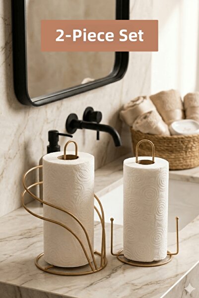 Edora Home Σετ 2 τεμαχίων: Ματ χρυσή θήκη χαρτοπετσέτας + θήκη χαρτοπετσέτας ...