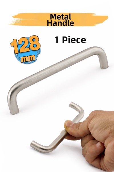 Badem10 Özen Metal (128 mm - 12,8 cm) Σατέν Χρώμα Έπιπλα Κουζίνας Συρτάρι Ντο...