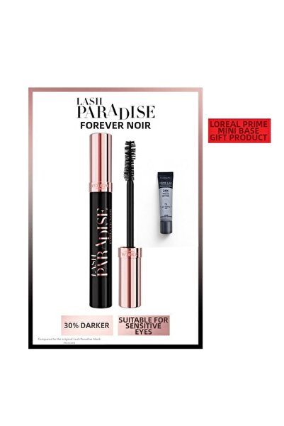 L'Oreal Paris Lash Paradise Forever Noir Black Mascara-6.4 Ml+ Mini Prime Bas...