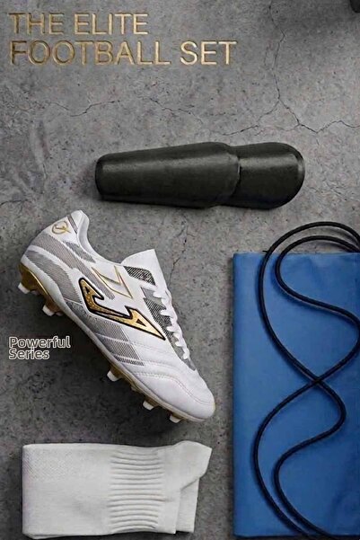 rekorsport Σετ ποδοσφαίρου με ποδοσφαιρικά παπούτσια - Λευκό-χρυσό, με συνδυα...