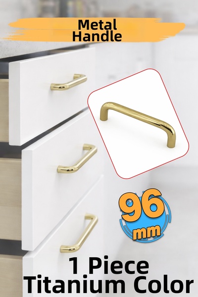 Badem10 Özen Metal (96 mm - 9,6 cm) Έπιπλα σε χρώμα τιτανίου Λαβές πόμολων γι...