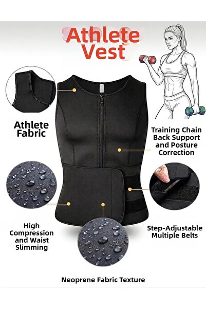 Markaflex Αθλητικό Γιλέκο Σάουνας Ανδρικό Γιλέκο Σάουνας για Αποτελεσματική Ε...