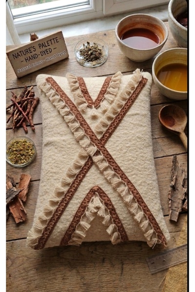oiphome Husă de pernă boemă naturală 43x43, design de calitate