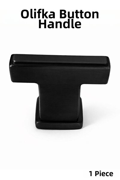 Badem10 OLİFKA Μαύρη ματ λαβή με κουμπί Μοντέρνα διακοσμητική λαβή συρταριού ...