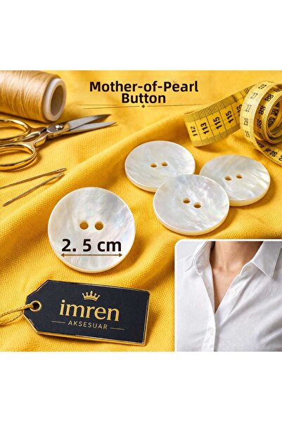 İMREN AKSESUAR Buton 1. Buton sidef de calitate 2,5 Cm 1 Pachet 10 Bucăți