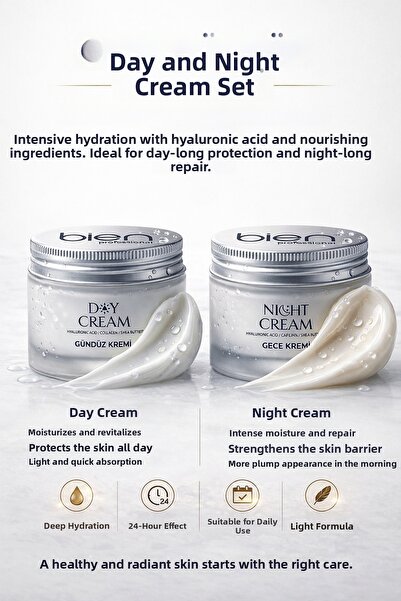 Bien Professional Night and Day Care Cream Set Brightening Repairing