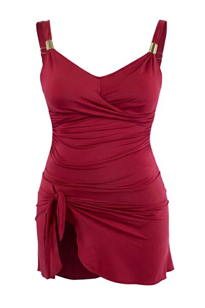 Συλλογή Trendyol Μαγιό με λαιμόκοψη V και λεπτομέρεια δεσίματος, με λεπτομέρε...