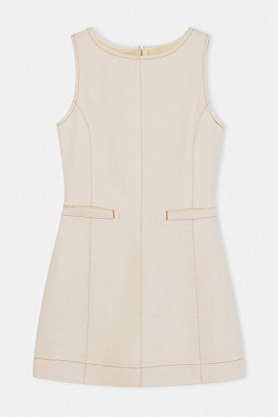 Συλλογή Trendyol Εκρού Αμάνικο Μίνι Φόρεμα Ελαστικό TWOSS26EL00279