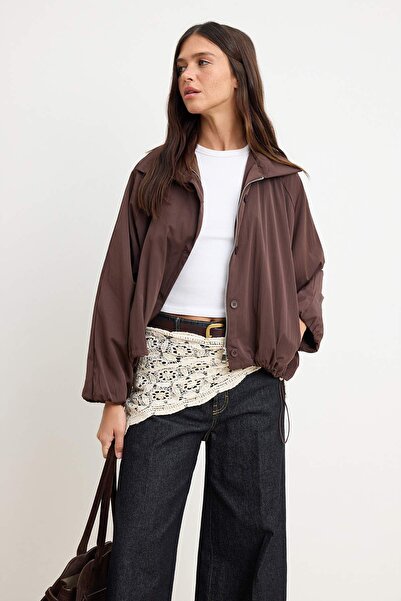 Συλλογή Trendyol Καφέ Κανονικό Παλτό TWOSS26MO00025