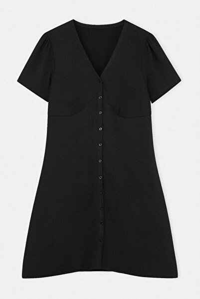 Trendyol Curve Φόρεμα plus size - Μαύρο - Κοντό / Μίνι