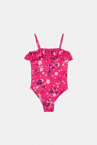TRENDYOLKIDS Pink Strap Girls' Swimsuit Tkdss26Ma00001