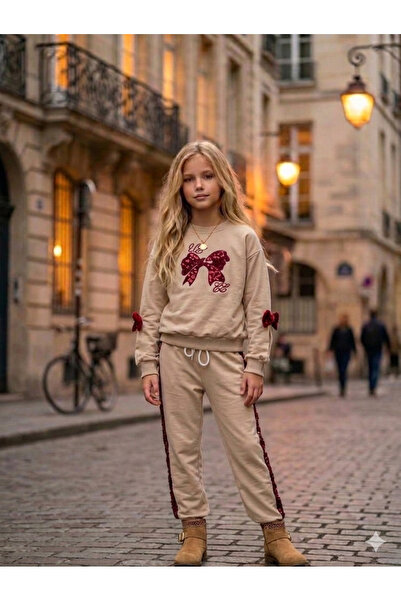 WİKİBOOM Sleeves with Ribbon Details, Sequin Embroidery, 2-Thread Seasonal To...