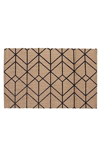divendi-ro Covor decorativ din iută cu model liniar, 90x60 cm, bej