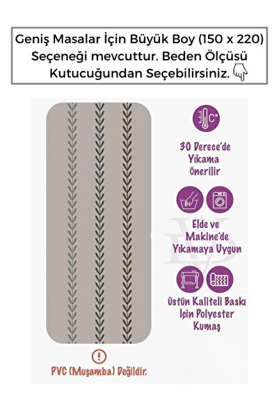 Tilda BSC. & Home Masa Örtüsü Ekru Şantuk | Şık Dekoratif Salon & Yemek Masası Örtüsü