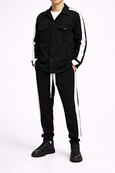 vulgariromania Unisex Black Sport Set – Shirt and Casual Pants - XL