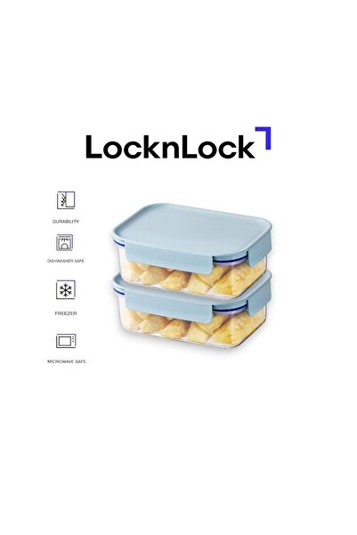 locknlock Classic Plus Rectangle Food Container 420ml (PACK of 2) – Mint, Air...