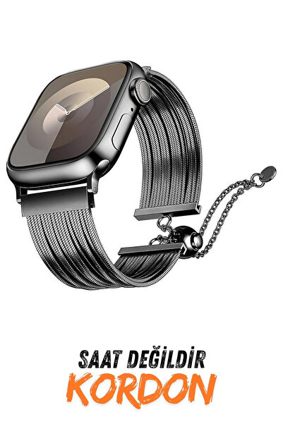Redclick Apple Watch 10 42mm Redclick KRD-137 Metal Hasır Bilezik Kadın Kordon
