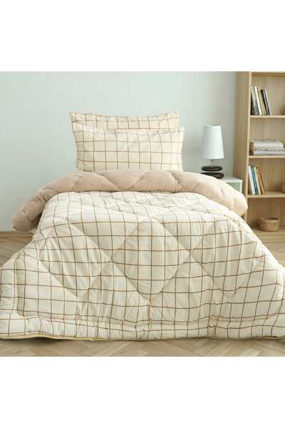 Eyüpoğlu Single Luxury Wellsoft Double-Sided Silicone Quilt 155 X 215 + 1 Pil...