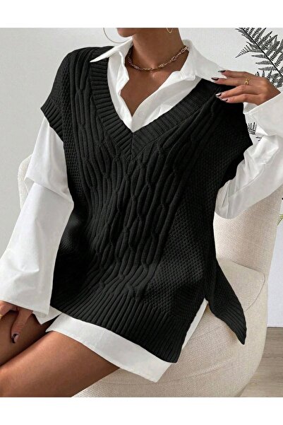 moda mh Πλεκτά πουλόβερ με λαιμόκοψη σε σχήμα V 75 εκ.