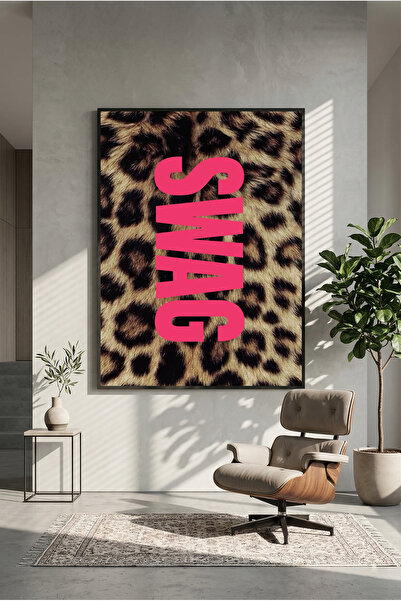postercraft Swag & Leopard Art Modern Panel Tablo Poster