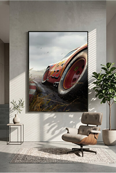 postercraft Cars Şimşek Mcqueen 95 Modern Panel Tablo Poster ( Çerçevesiz )