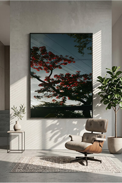 postercraft Poster de pictură pe panou modern Flame Tree