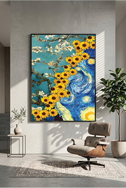 postercraft Poster de pictură pe panou modernă, colaj Van Gogh