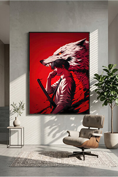 postercraft Αφίσα ζωγραφικής σε ξύλινη βάση Chainsaw Man Aki Art (Χωρίς πλαίσιο)