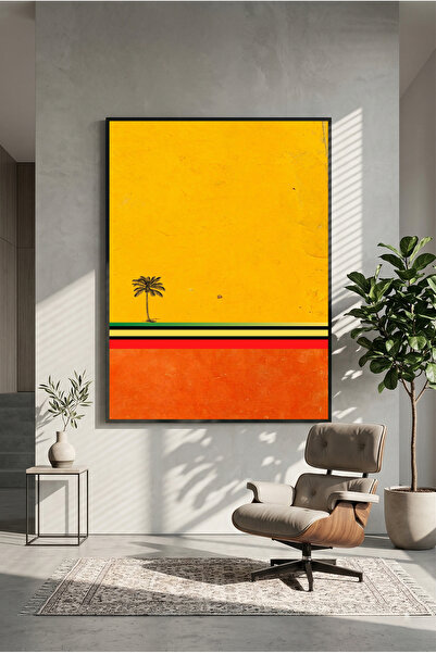 postercraft Poster artistic minimalist cu palmieri, din lemn (fără ramă)